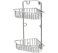 Угловая полка Retic два яруса, треугольник, хром B-SHELF-Х-001