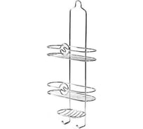 Полка Retic два яруса с мыльницей и крючками хром B-SHELF-W2227A LA-93670