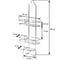 Полка Retic два яруса с мыльницей и крючками хром B-SHELF-W2227A LA-93670 2