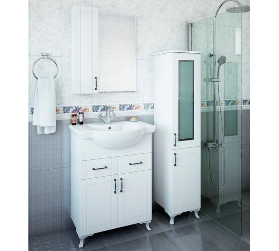 Зеркало Sanflor Глория 65L белое С000005757