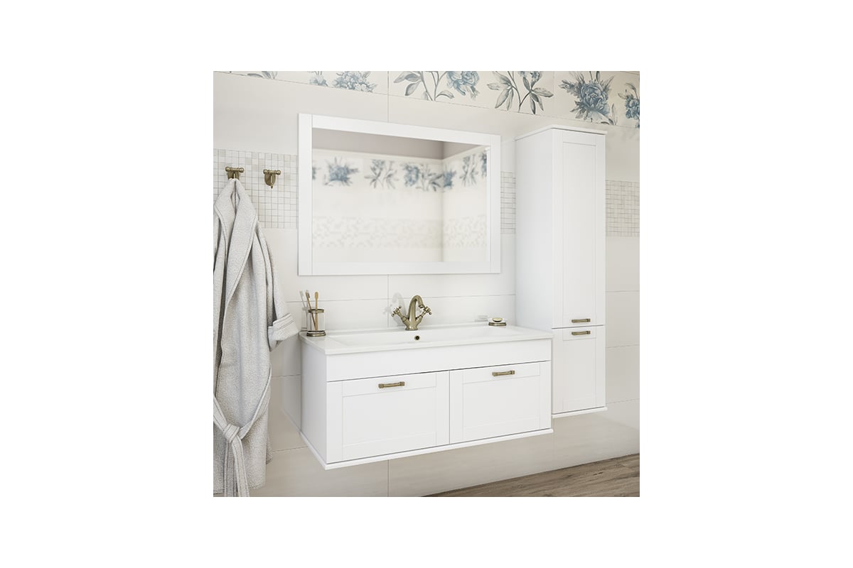 Зеркало Sanflor Ванесса 105 белое С0001121 - выгодная цена, отзывы ...