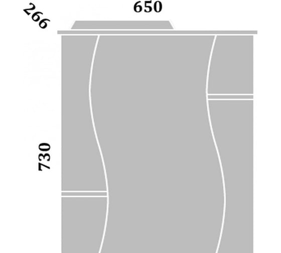 Зеркало Sanflor Лина 65L белое Н0000000584