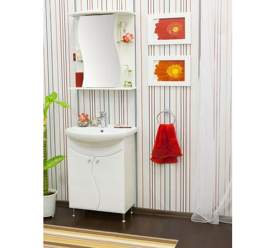 Зеркало Sanflor Лина 65L белое Н0000000584