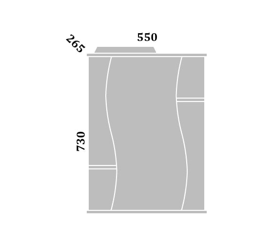 Зеркало Sanflor Лина 55R белое Н0000000141