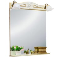 Зеркало Sanflor Адель 82 белое, патина золото Н0000001069