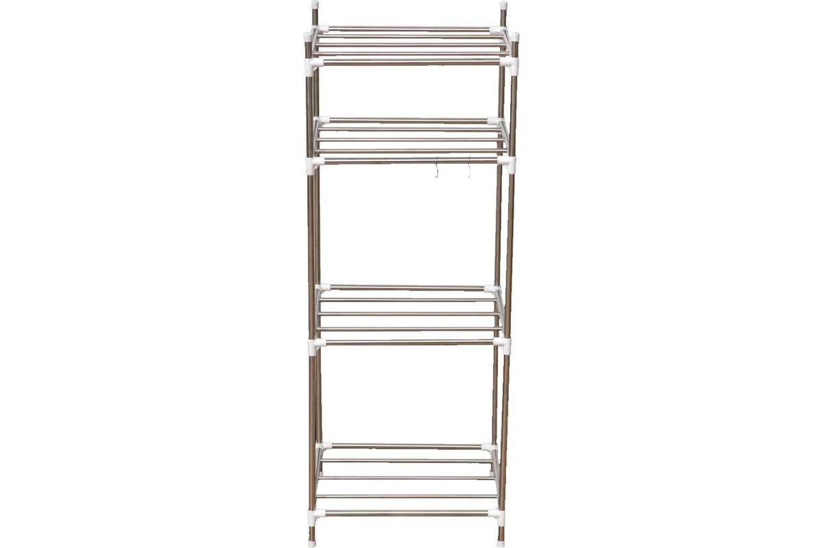 Cтеллаж металлический для дома OQQI Rack-Silver-4