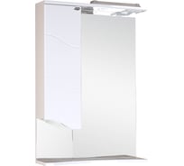 Шкаф-зеркало Onika Лайн 58 белый, левый, с подсветкой 205819