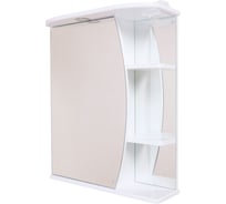 Шкаф-зеркало Onika Луна 55 белый, левый, с подсветкой 205520