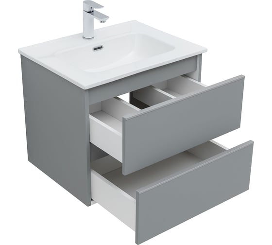 Тумба Aquanet Вега 70 2 ящика, цвет мисти грин 00329602