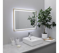 Зеркало с LED-подсветкой FIXSEN прямоугольное, 120x80 см, золото-сатин FX- 2120G