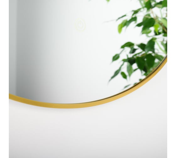 Зеркало с LED-подсветкой FIXSEN овальное, 50x90 см, золото-сатин FX- 3090G