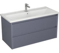 Тумба Альтерно 100 с 2-мя ящиками, под ум. Марио 100, серый мат Veneciana 510028