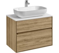 Тумба AQUATON Либерти 75/2 дуб Эльвезия (Элина 75, MILA 400, MILA 350х350, Одри 420x620 Soft, Лола 60) 00090096