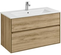 Тумба AQUATON Либерти 100/2 дуб Эльвезия (Элина 100, MILA 400, MILA 350х350, Одри 420x620 Soft, Лола 60) 00090108