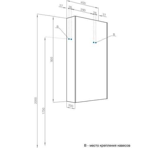 Полуколонна AQUATON Либерти дуб Эльвезия 00090111