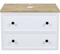 Тумба подвесная IDDIS со столешницей МДФ, дуб верона, 70 см, белый матовый, Торр (Torr), подход. столеш-ца. OPH70BVi89 TOR70WVi95K