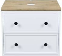 Тумба подвесная IDDIS, со столешницей МДФ дуб верона, 60 см, белый матовый, Torr, подход. столеш-ца OPH60BVi89 TOR60WVi95K