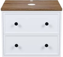 Тумба подвесная IDDIS, со столешницей МДФ макадамия орех, 60 см, белый матовый, Torr, подход. столеш-ца OPH60BMi89 TOR60WMi95K