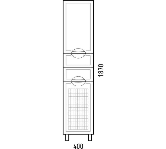 Шкаф-пенал Corozo Монро 40 Z2, корзина SD-00000714