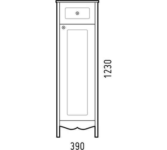 Шкаф-пенал Corozo Блюз 39 SD-00000031