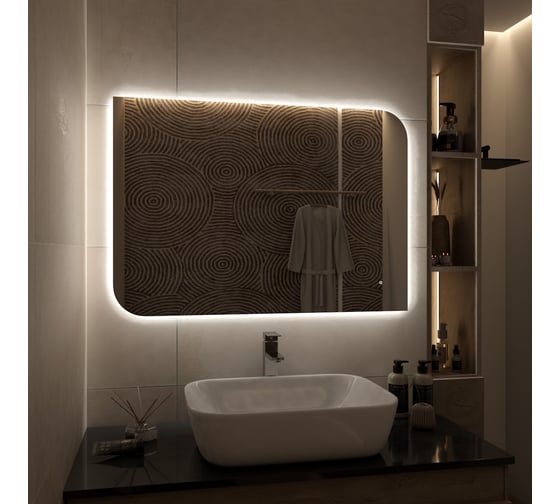 Зеркало Teymi Lempi Oreol Pro 100x70, LED-подсветка, сенсор T20271 ЦБ-00269771