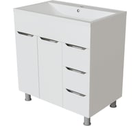 Тумба для ванной MIXLINE ЭТЬЕН-80 под раковину Нелли-80, ПВХ 553899