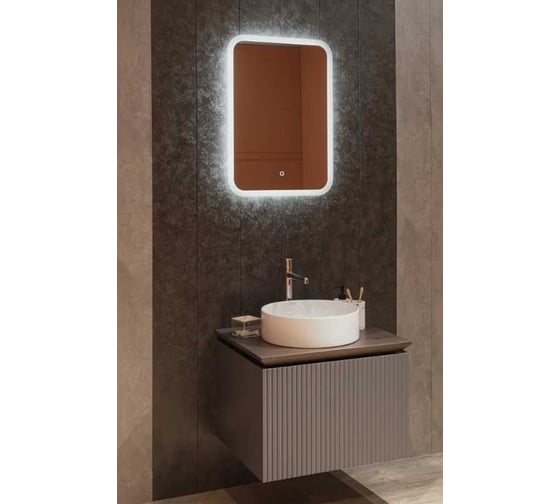 Зеркало Silver-Mirrors Stiv - Lite 500x700 (открытая подсветка, cенсорный выключатель) LED-00002729