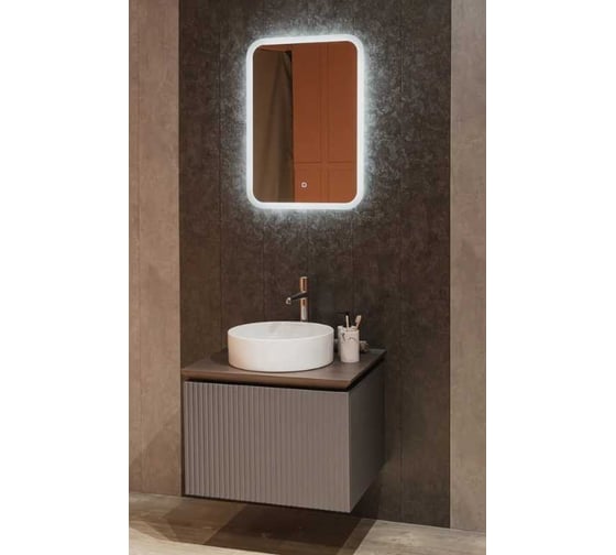 Зеркало Silver-Mirrors Stiv - Lite 500x700 (открытая подсветка, cенсорный выключатель) LED-00002729