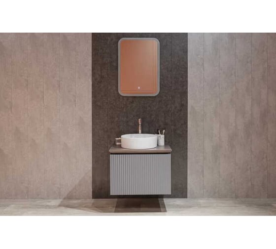 Зеркало Silver-Mirrors Stiv - Lite 500x700 (открытая подсветка, cенсорный выключатель) LED-00002729