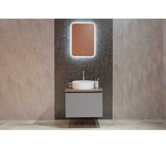 Зеркало Silver-Mirrors Stiv - Lite 500x700 (открытая подсветка, cенсорный выключатель) LED-00002729