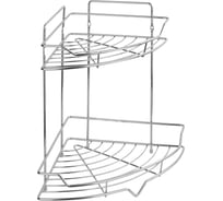 Полка для ванной комнаты и кухни Fora Corsa угловая, двойная, 35х26х26 см KOR-435