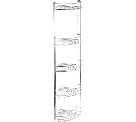 Полка для ванной комнаты и кухни Fora Romia угловая, 5-ярусная KOR-2012