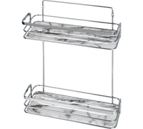 Полка для ванной комнаты Fora Marble двойная FOR-MAR02
