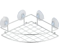 Полка решётчатая Fora угловая, на 4 присосках 25200