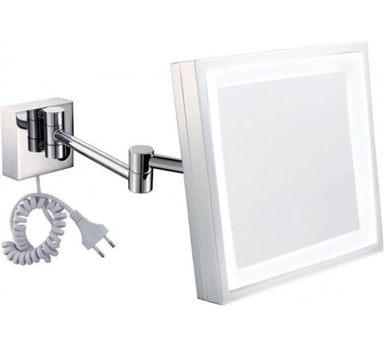Косметической зеркало Aquanet 1802D подвесное с LED подсветкой, квадратное, 20 см 00204511 1