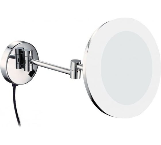 Косметическое зеркало Aquanet 1806D подвесное, с LED подсветкой, круглое, диаметр 20 см 00204512