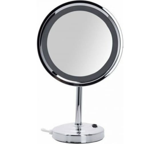 Косметическое зеркало Aquanet 2209D настольное, с LED подсветкой, круглое, диаметр 21.5 см 00204516 1
