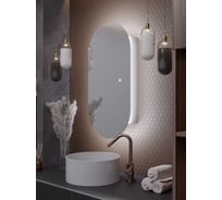 Шкаф зеркальный ALIAS Оливия 90x50 см, с холодной LED-подсветкой, универсальный sho90501