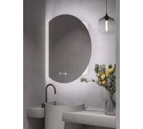 Шкаф зеркальный ALIAS Дольче 90x70 см, с холодной LED-подсветкой и часами, левый shd907015l