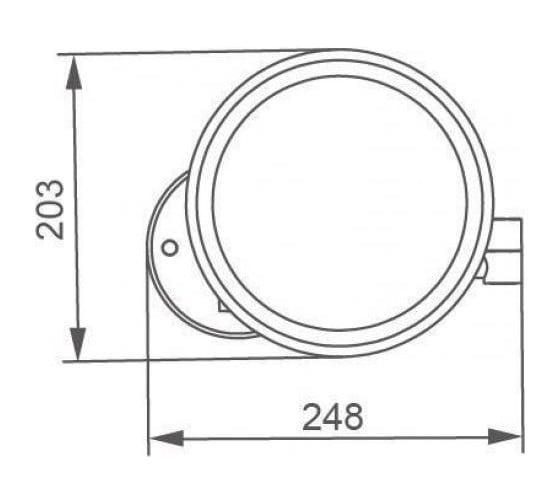 Косметическое зеркало Aquanet 8225 8х3 с LED подсветкой подвесное, хром 00195656