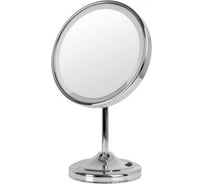 Косметическое зеркало Aquanet 8070 8х3 с LED подсветкой настольное, хром 00195655