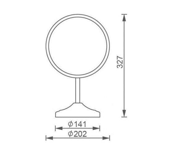 Косметическое зеркало Aquanet 8070 8х3 с LED подсветкой настольное, хром 00195655