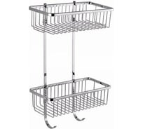 Полка для ванной Aquanet 8148 30 см, 2 яруса, хром 00199901