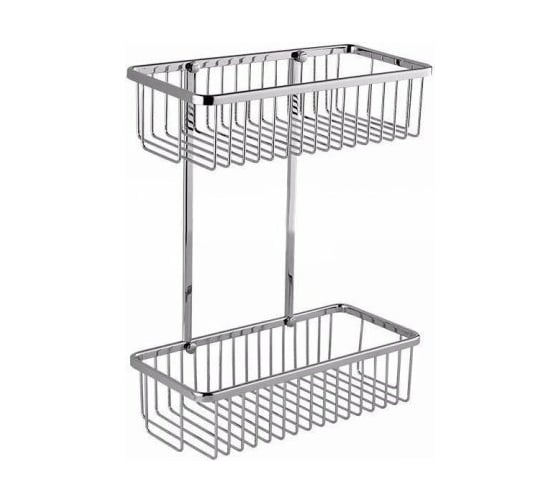 Полка для ванной Aquanet 8147 30 см, 2 яруса, хром 00199900 1
