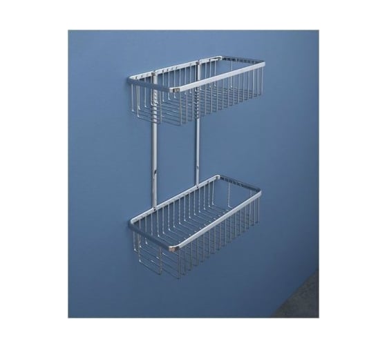 Полка для ванной Aquanet 8147 30 см, 2 яруса, хром 00199900