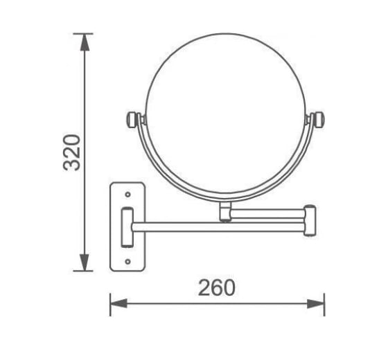 Косметическое зеркало Aquanet 8034 8х3 подвесное, хром 00195657