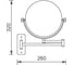 Косметическое зеркало Aquanet 8034 8х3 подвесное, хром 00195657 5