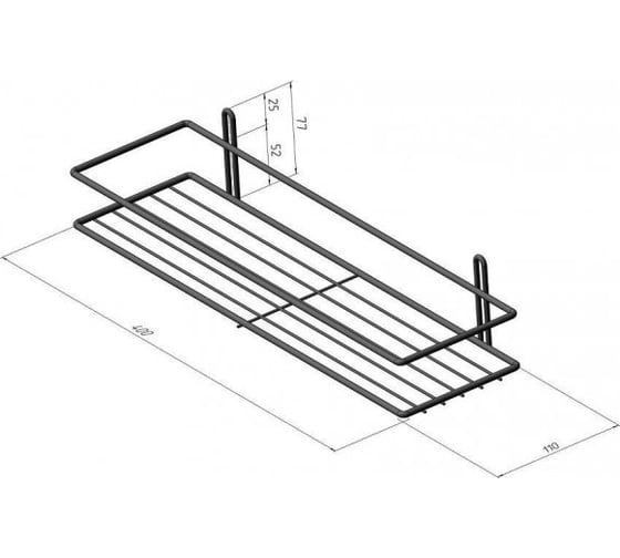 Полка для ванной Aquanet П328 1400x100x70 Акванет, прямая, 1-ярус, хром 00211310
