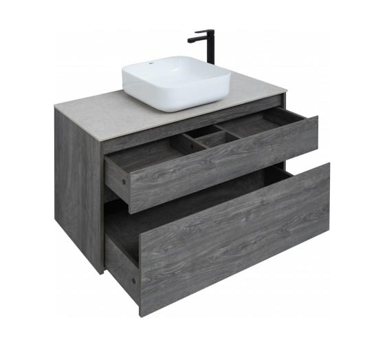 Тумба Aquanet Nova Lite 100 2 ящика, цвет дуб рошелье 00242582