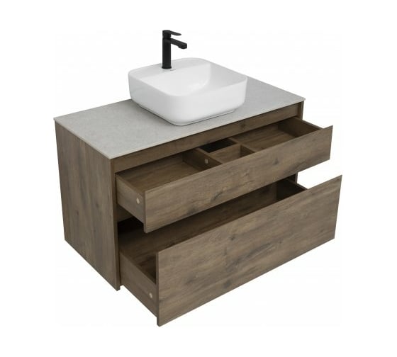 Тумба Aquanet Nova Lite 100 2 ящика, цвет дуб рустикальный 00249521